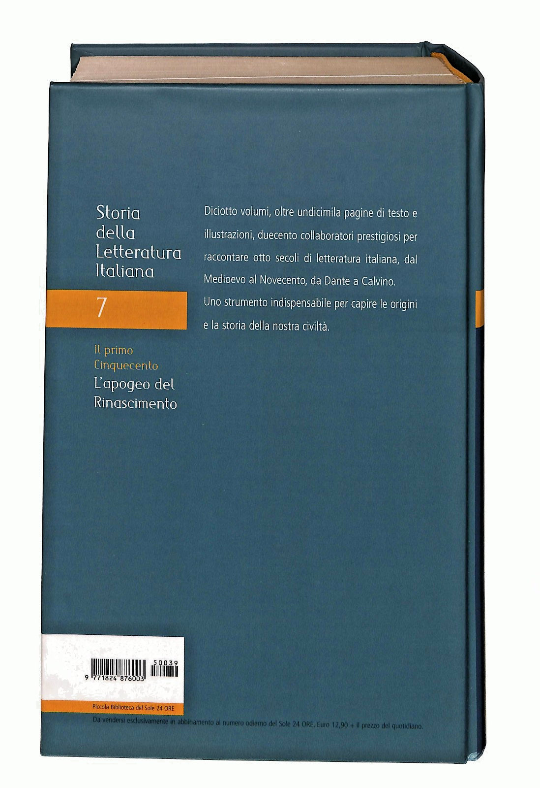 EBOND L Apogeo Del Rinascimento Storia Letteratura Italiana 7 Libro LI047678