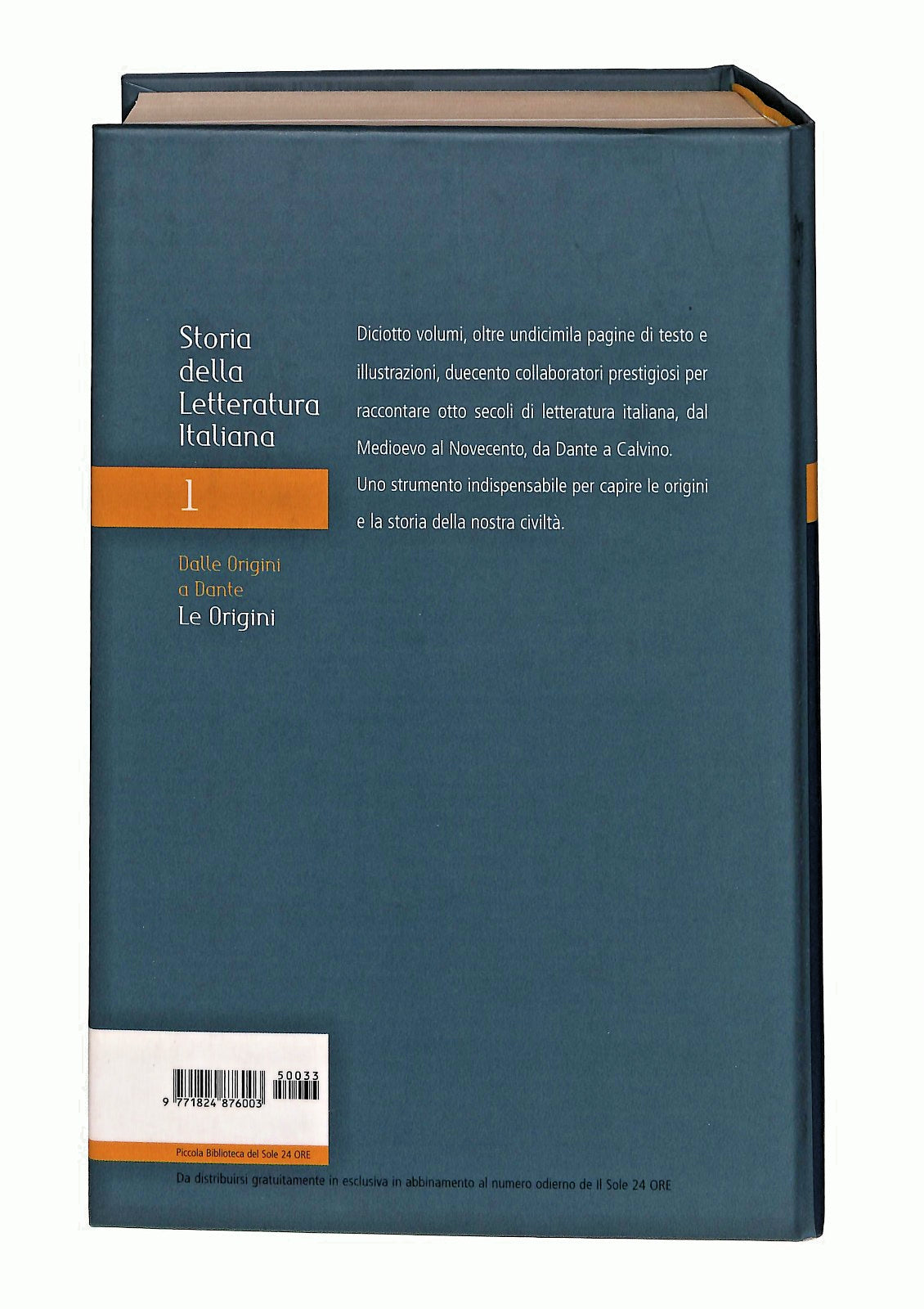 EBOND Le Origini Storia Della Letteratura Italiana 1 Il Sole Libro LI047679