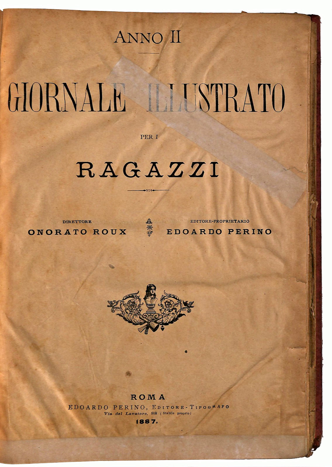 EBOND Giornale Illustrato Per i Ragazzi Anno Ii Roux Perino 1887 Libro LI047711