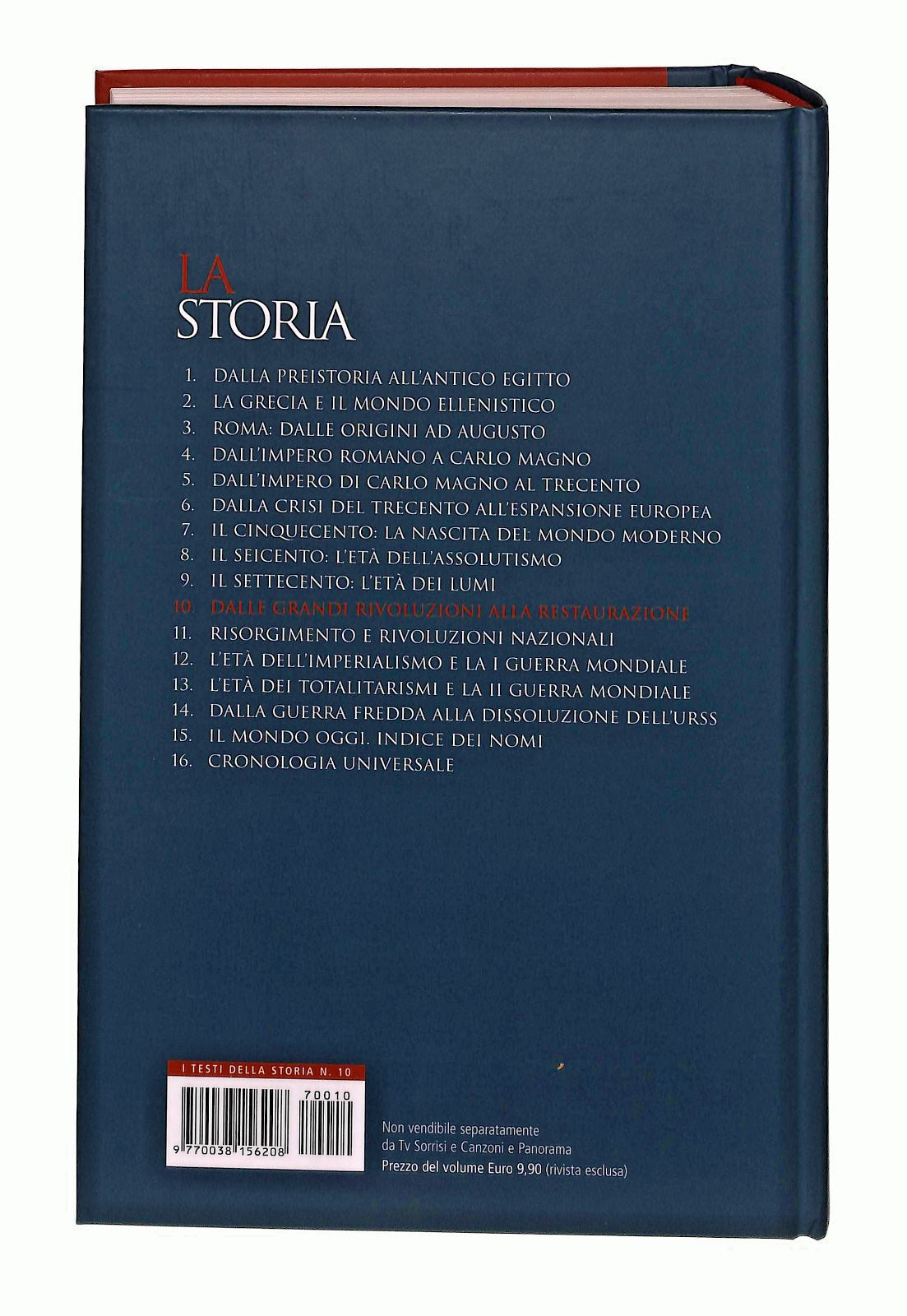 EBOND Dalle Grandi Rivoluzioni Alla Restaurazione La Storia 10 Libro LI047729