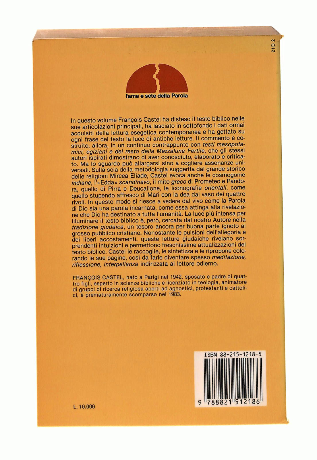 EBOND Dio Disse Francois Castel Paoline 1987 Libro LI048113