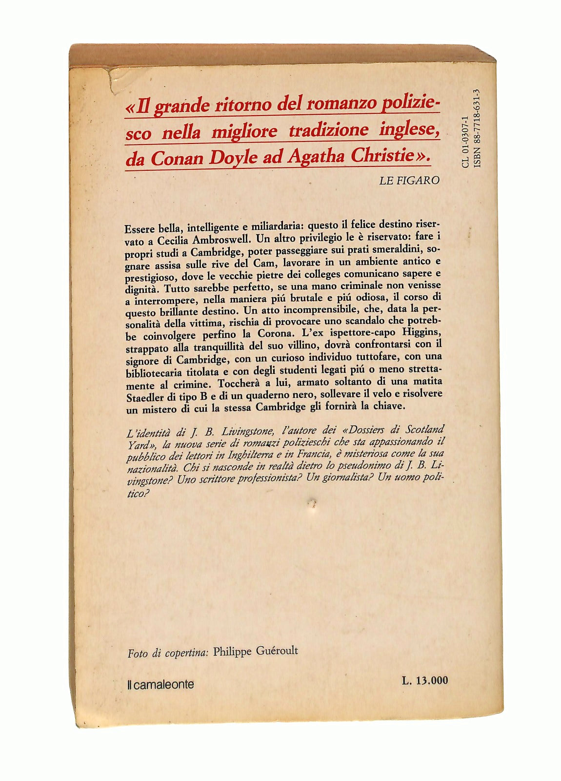 EBOND Delitto a Cambridge J B Livingston Dall Oglio 1988 Libro LI048182