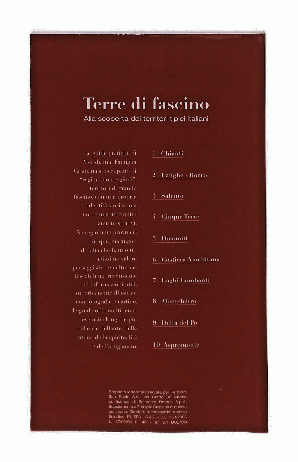 EBOND Cinque Terre Terre Di Fascino Meridiani Famiglia Cristiana Libro LI048258