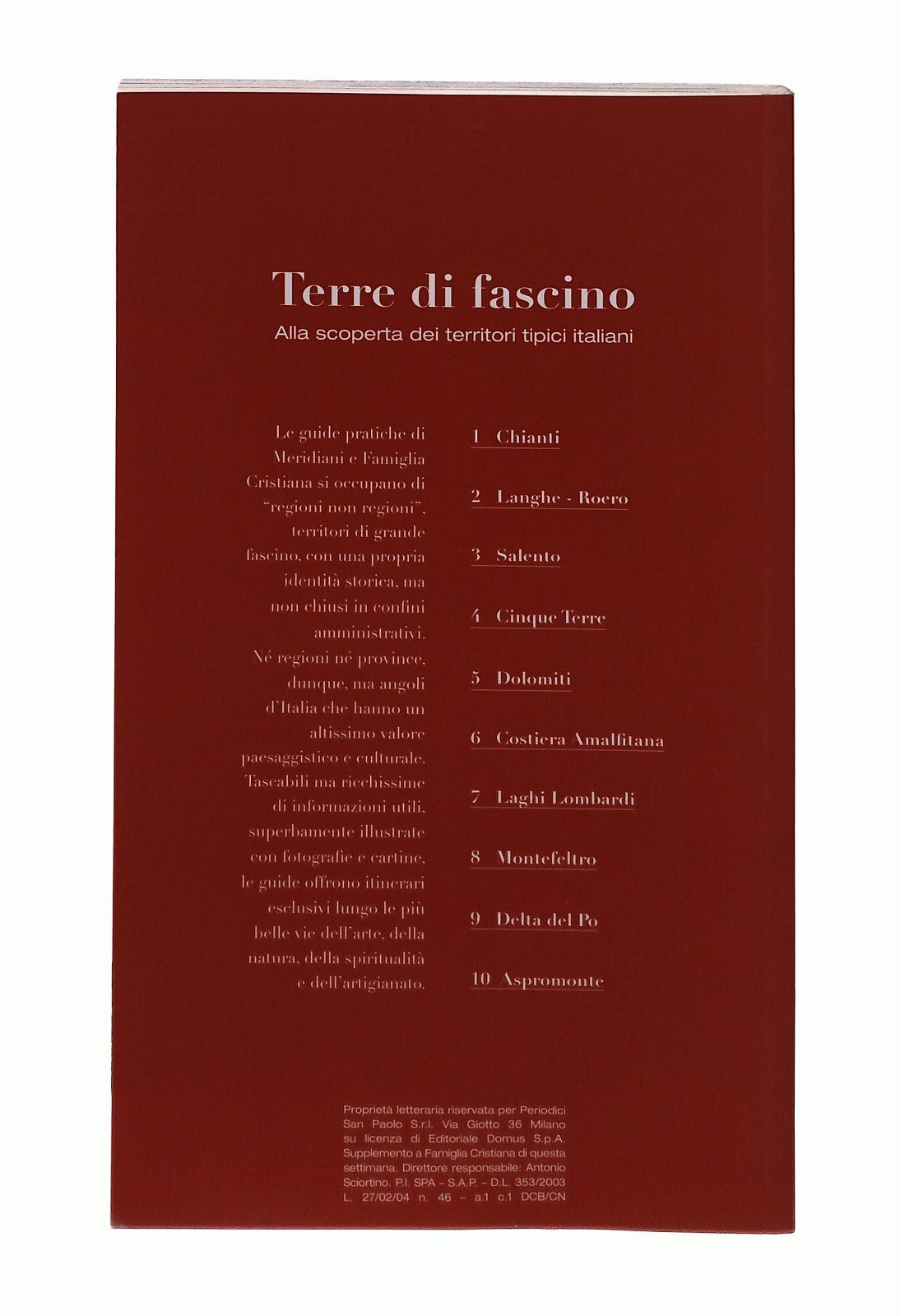 EBOND Aspromonte Terre Di Fascino Meridiani Famiglia Cristiana Libro LI048262