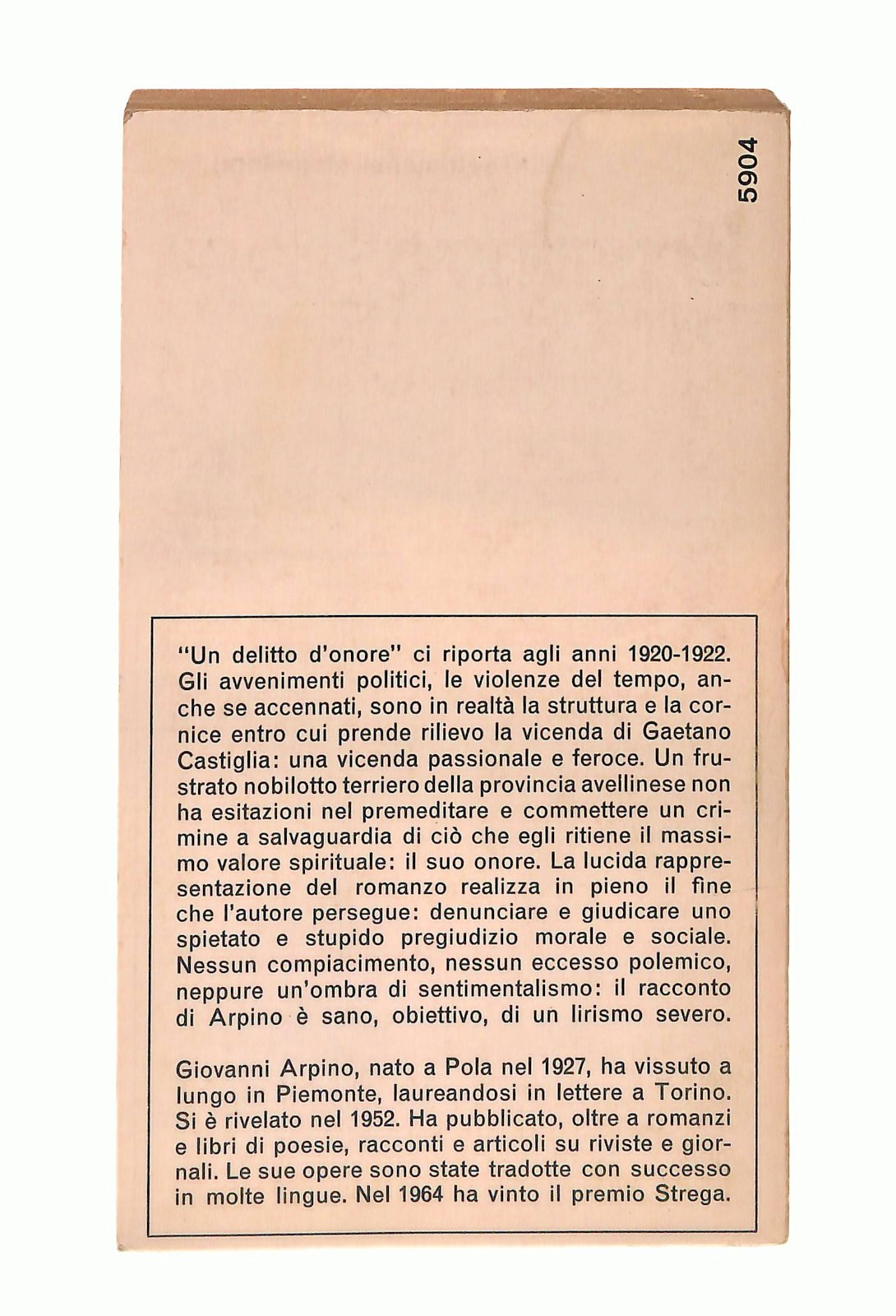 EBOND Un Delitto d Onore Giovanni Arpino Mondadori 1965 Libro LI048394