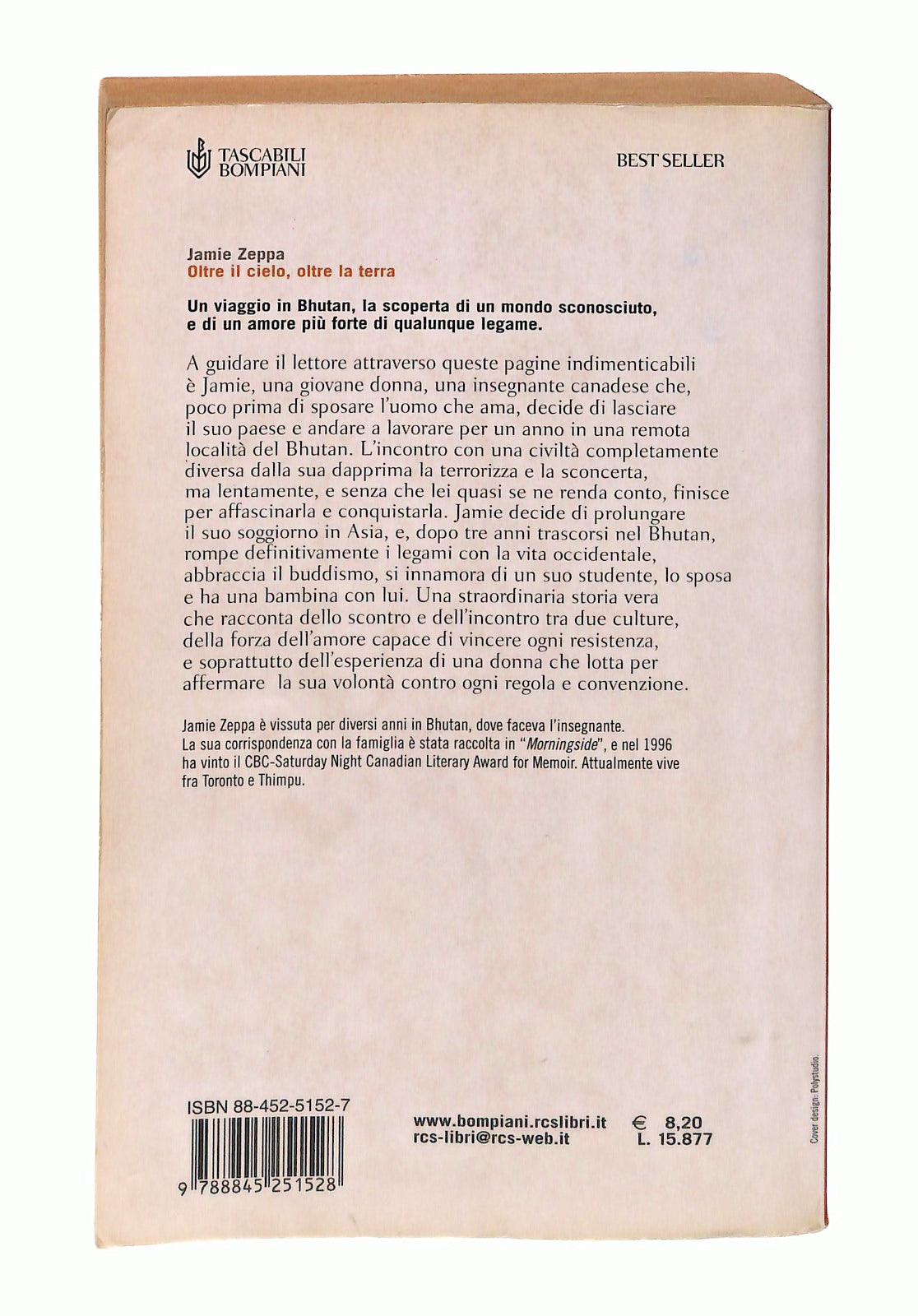 EBOND Oltre Il Cielo Oltre La Terra Jamie Zeppa Bompiani Libro LI048467