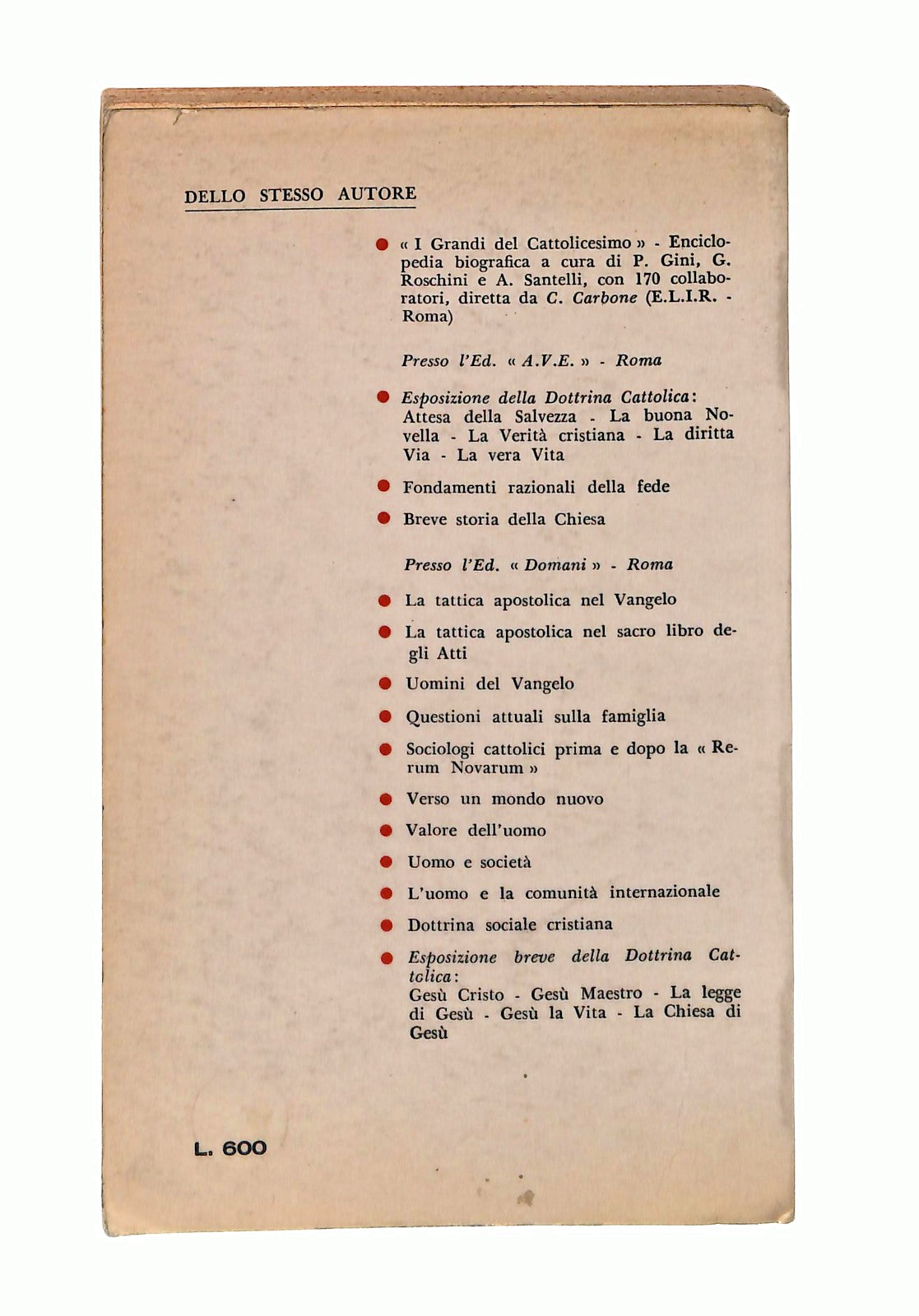 EBOND Itinerario Spirituale Con Dante Carlo Carbone Ave Roma 1965 Libro LI048469