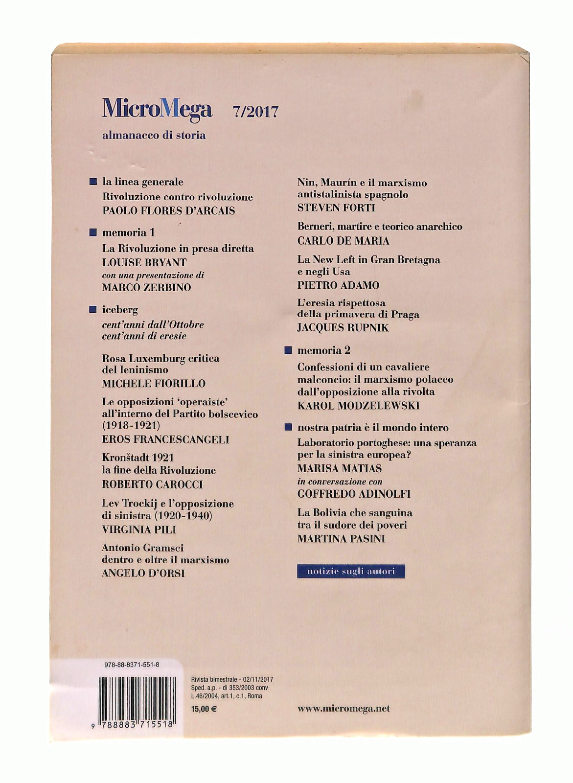 EBOND Almanacco Di Storia Micromega 7 2017 Libro LI048480