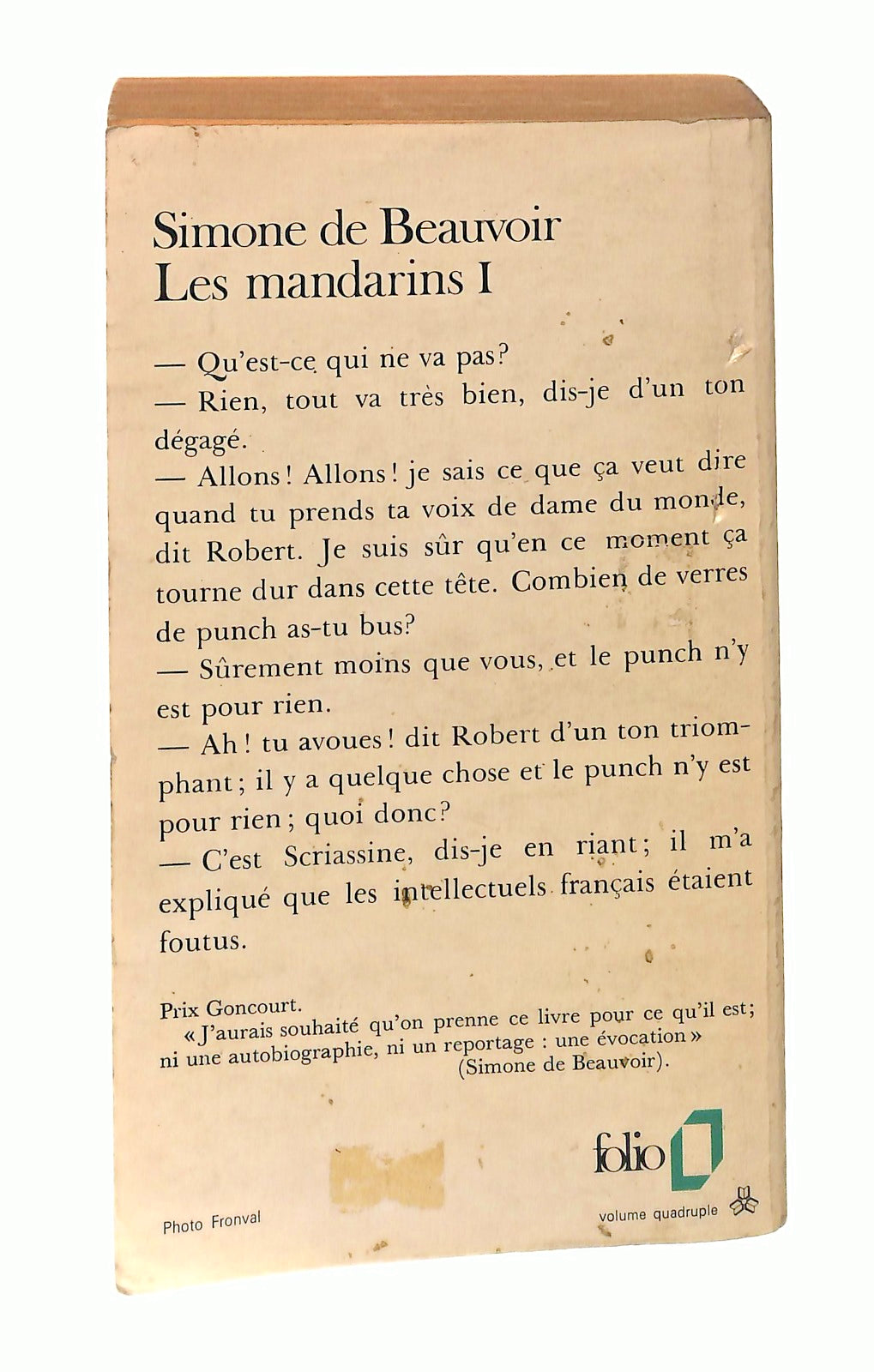 EBOND Les Mandarins I Beauvoir Gallimard 1979 In Lingua Francese Libro LI048487
