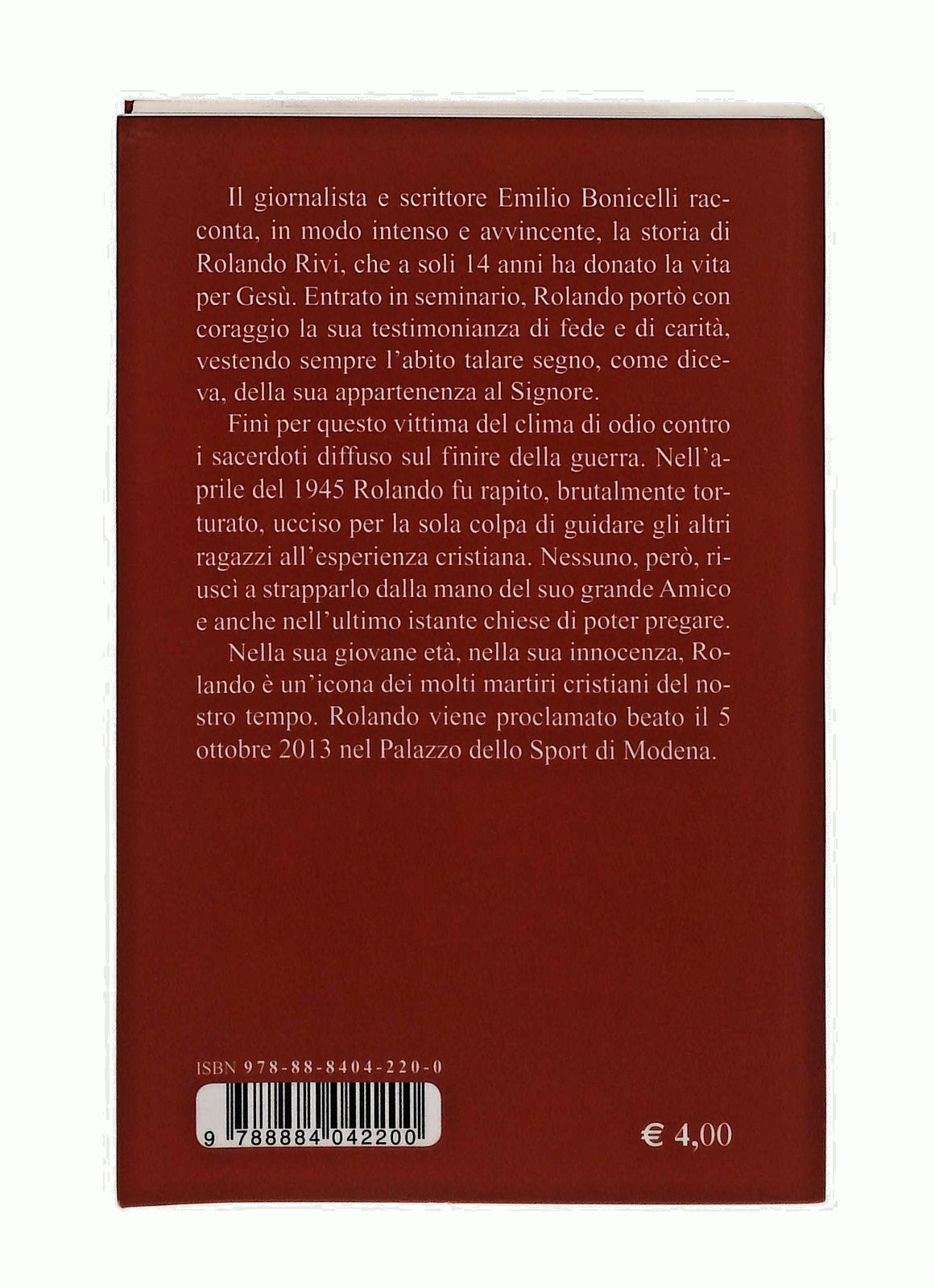 EBOND Beato Rolando Rivi Emilio Bonicelli Shalom Libretto Libro LI048515