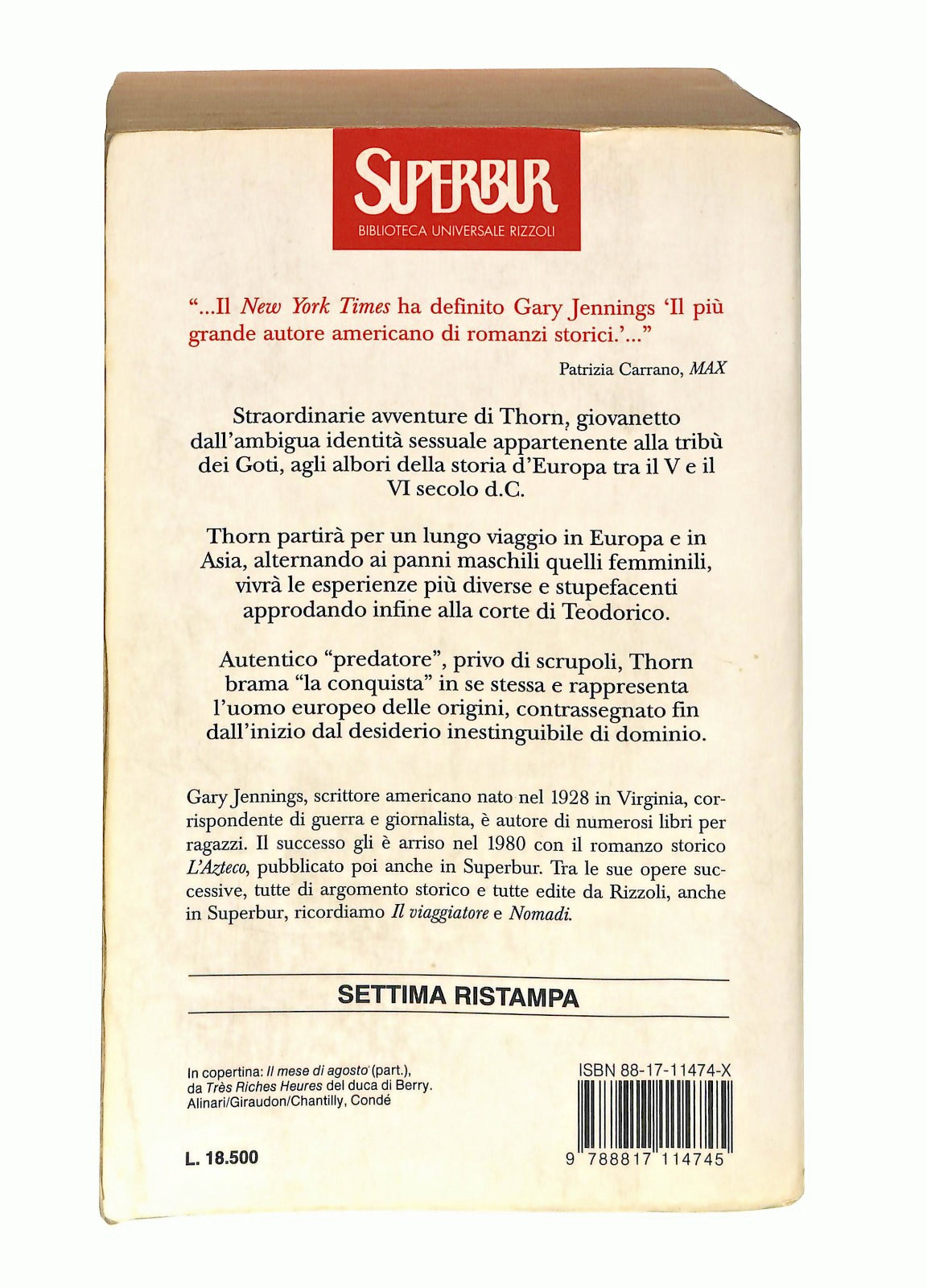 EBOND Predatore Gary Jennings Rizzoli Superbur 1997 Libro LI048590