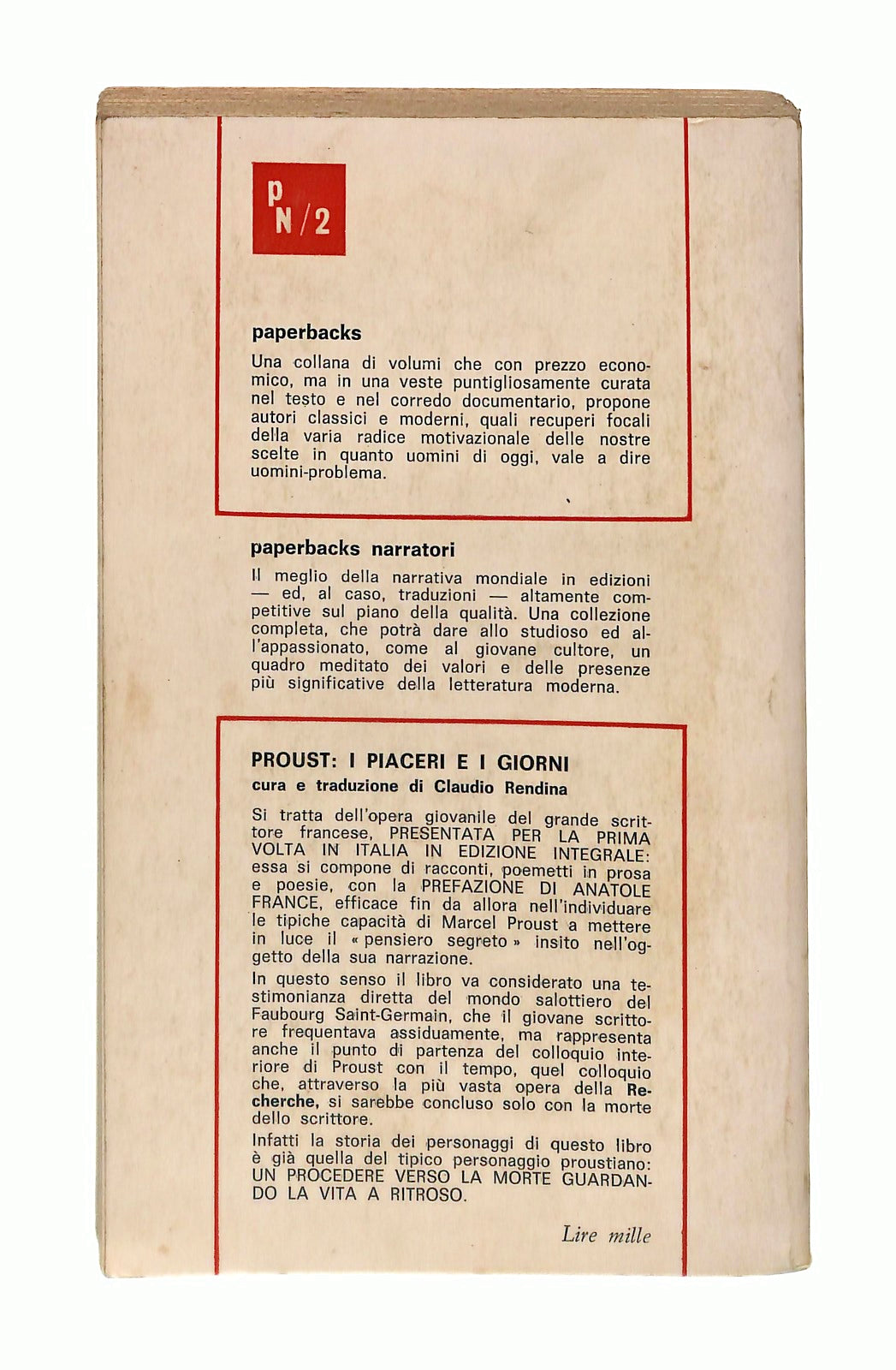 EBOND I Piaceri e i Giorni Marcel Proust Newton 1972 Libro LI048591