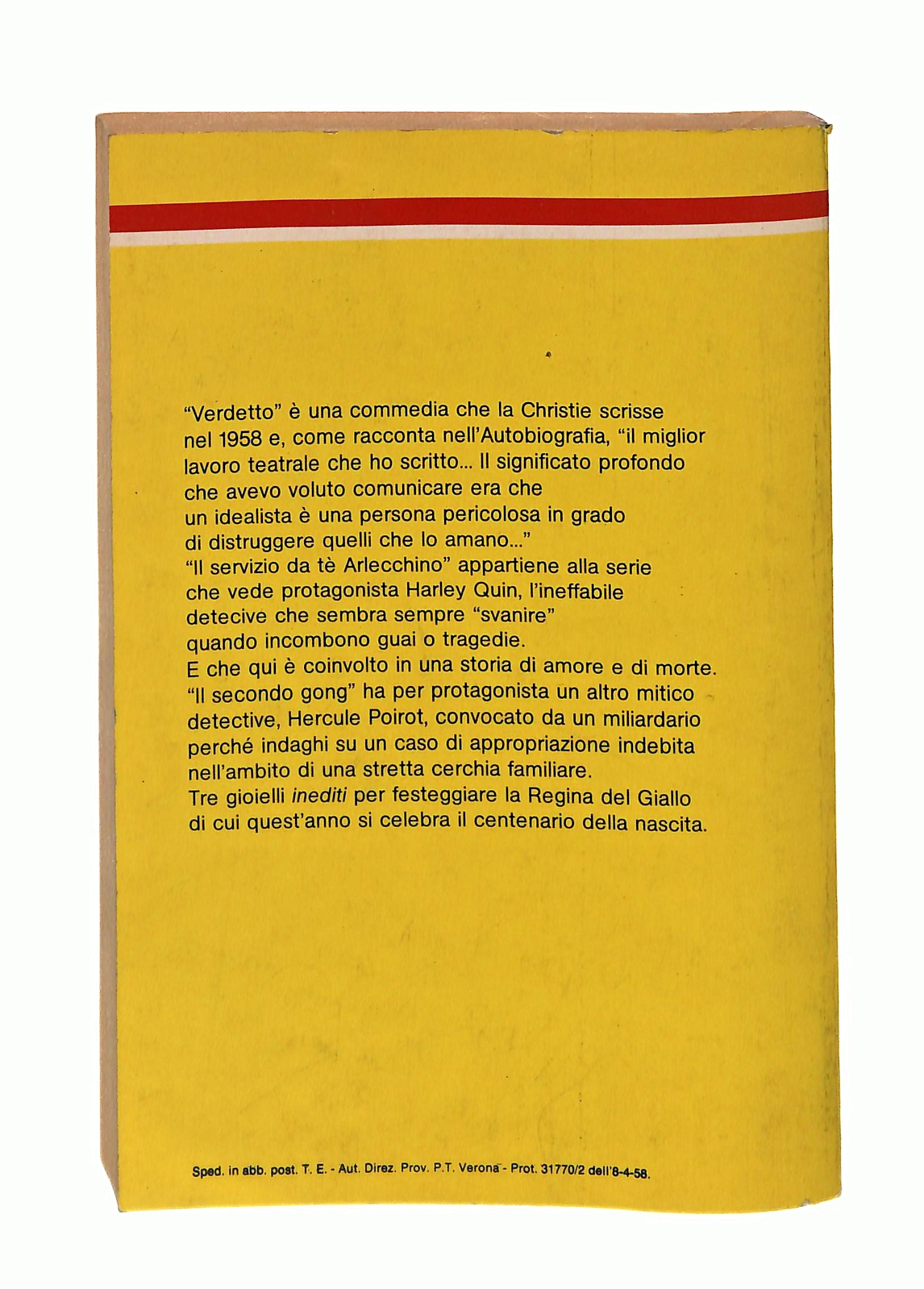 EBOND Verdetto Agatha Christie Il Giallo Mondadori 1990 Libro LI048665