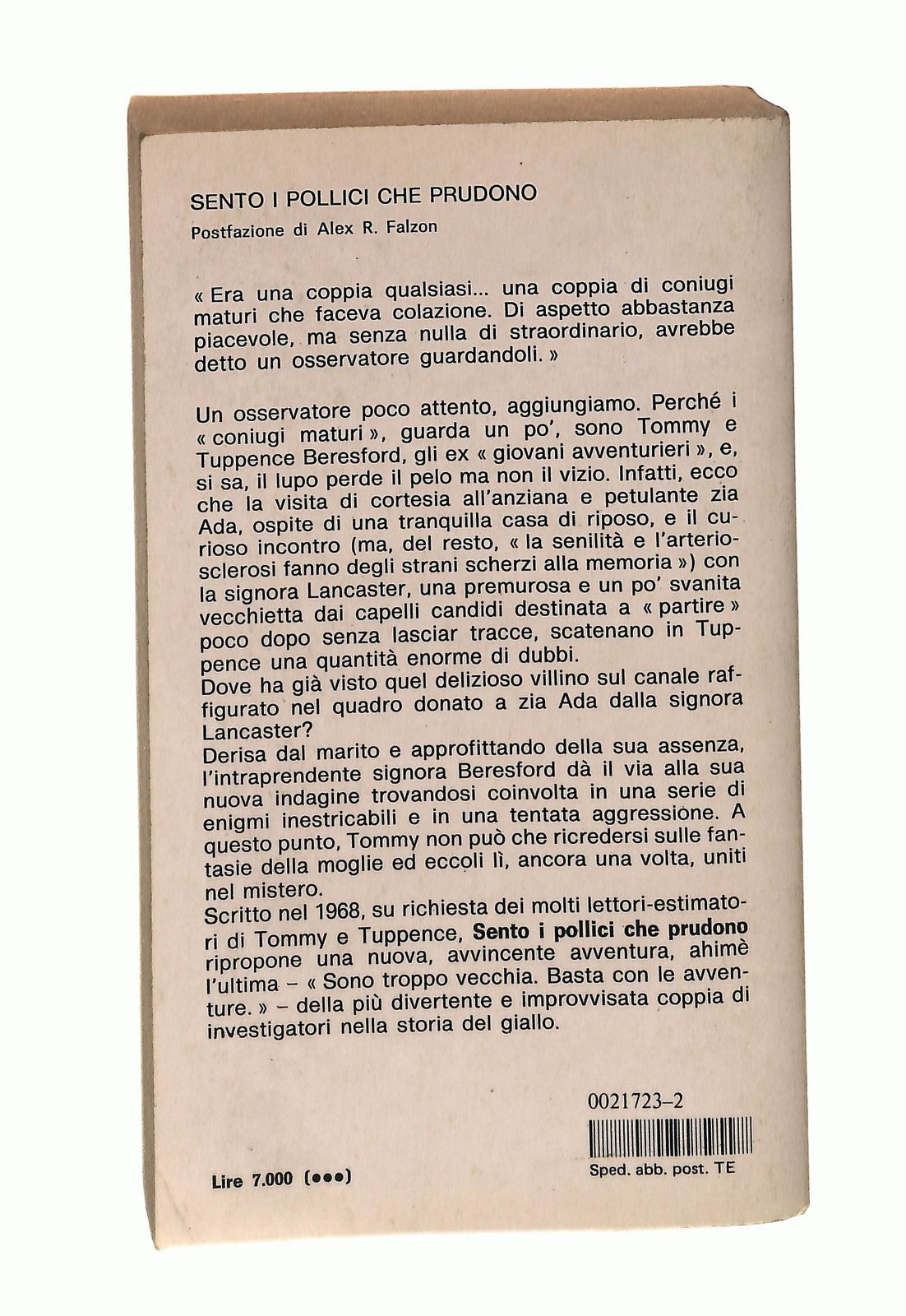 EBOND Sento i Pollici Che Prudono Agatha Christie Mondadori 1989 Libro LI048695