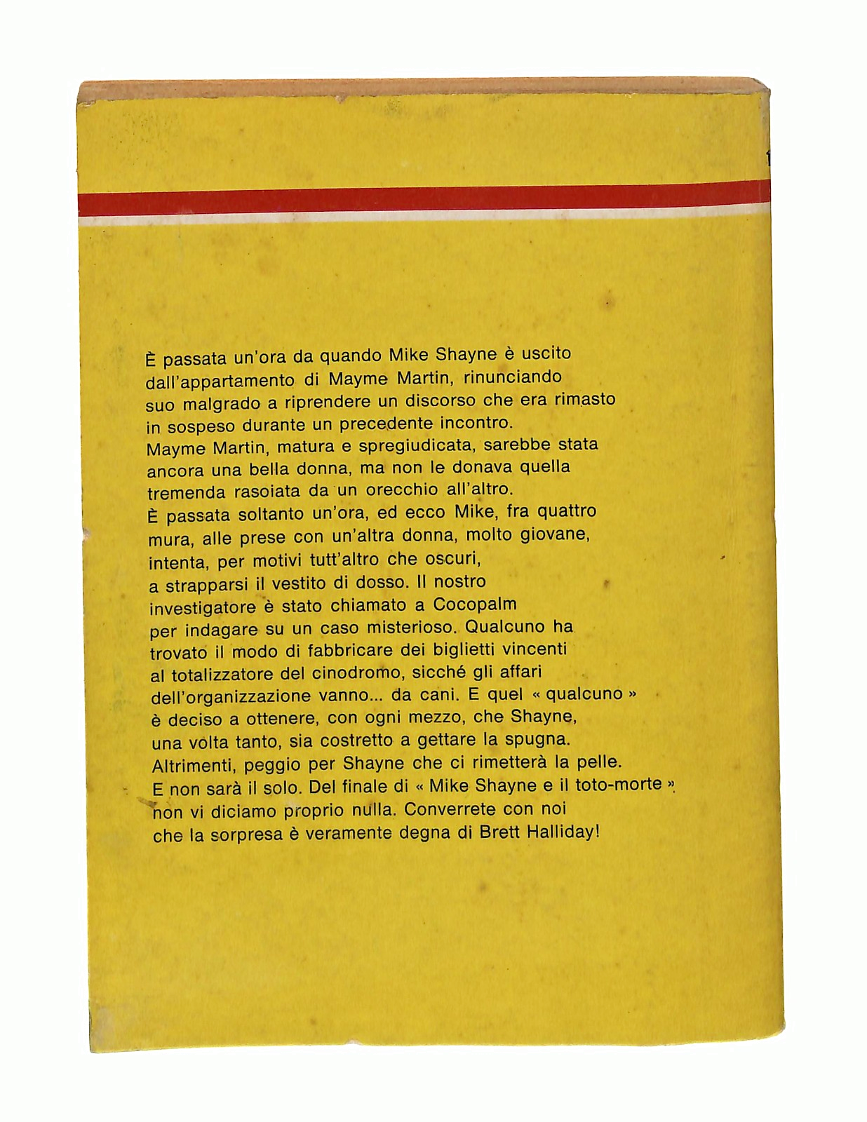 EBOND Mike Shayne e Il Toto Morte Brett Halliday Mondadori 1971 Libro LI048725