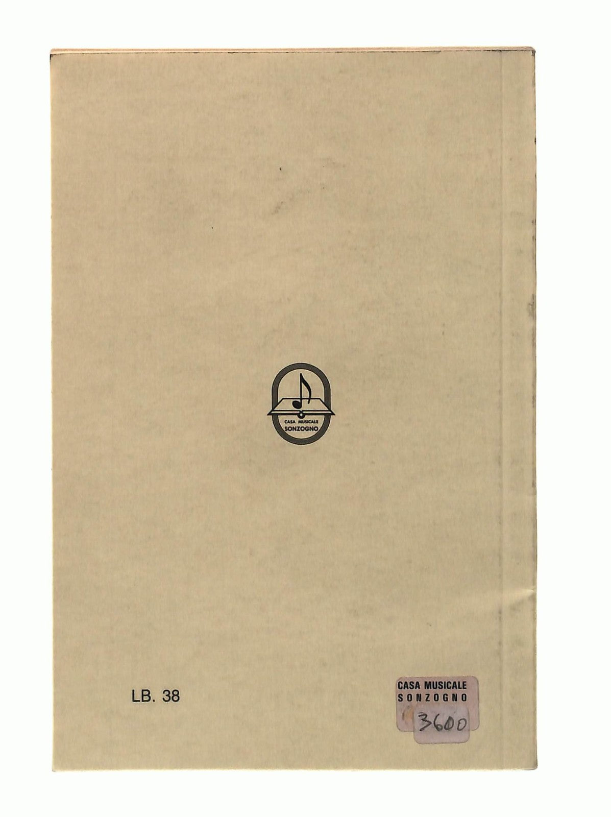 EBOND Cavalleria Rusticana Mascagni Sonzogno Libretto Libro LI048891