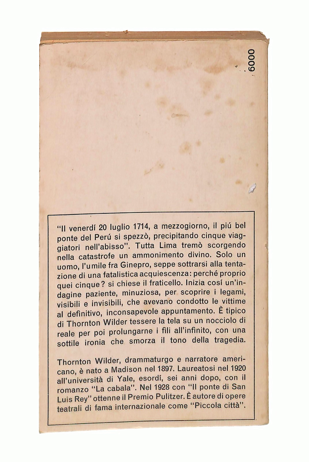 EBOND Il Ponte Di San Luis Rey T Wilder Mondadori 1965 Libro LI048894
