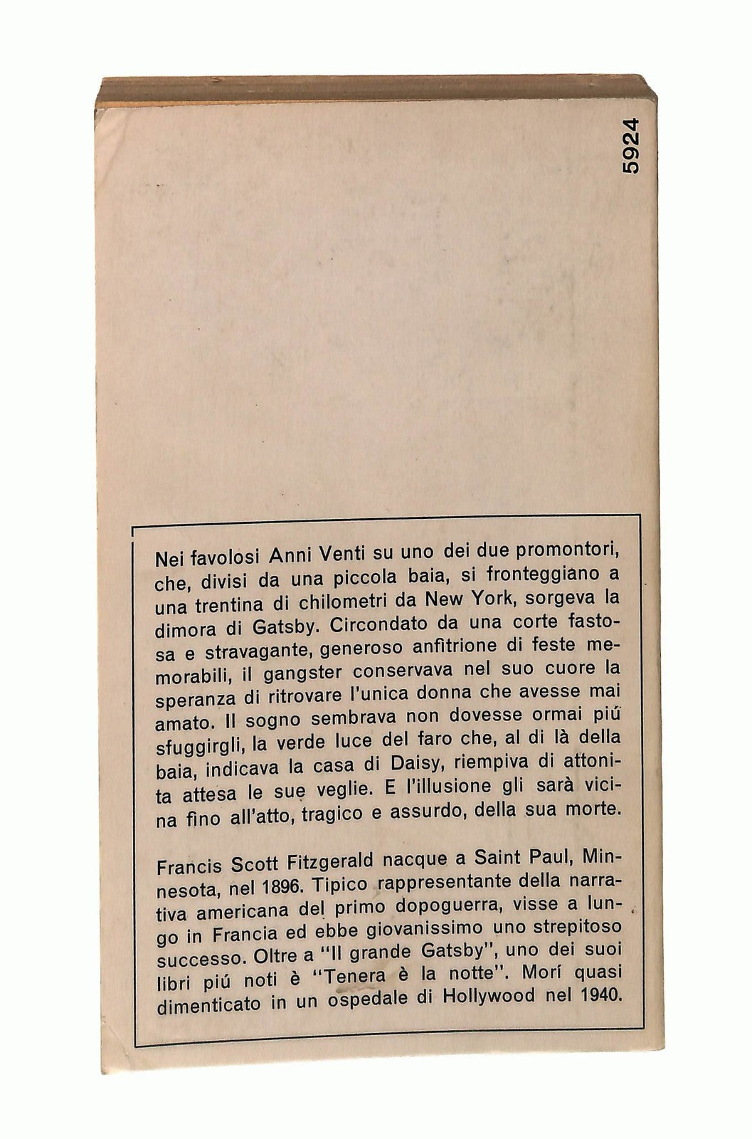 EBOND Il Grande Gatsby Fitzgerald Mondadori 1965 Libro LI048918