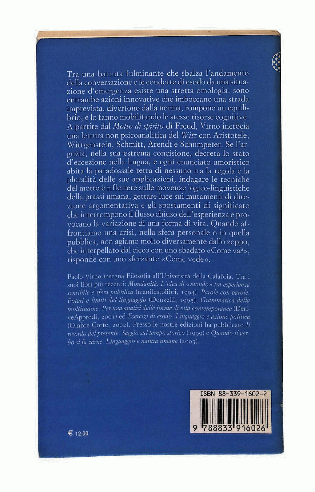 EBOND Motto Di Spirito e Azione Innovativa P Virno Boringhieri Libro LI049264