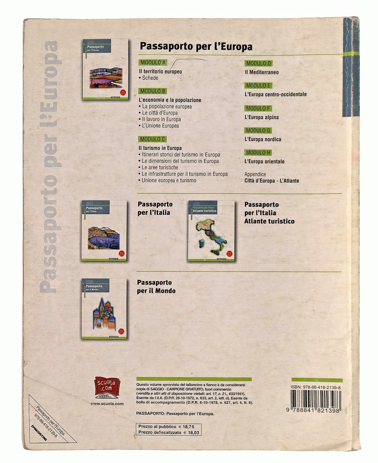 EBOND Passaporto Per l Europa Bianchi Kohler Vigolini Deagostini Libro LI049531