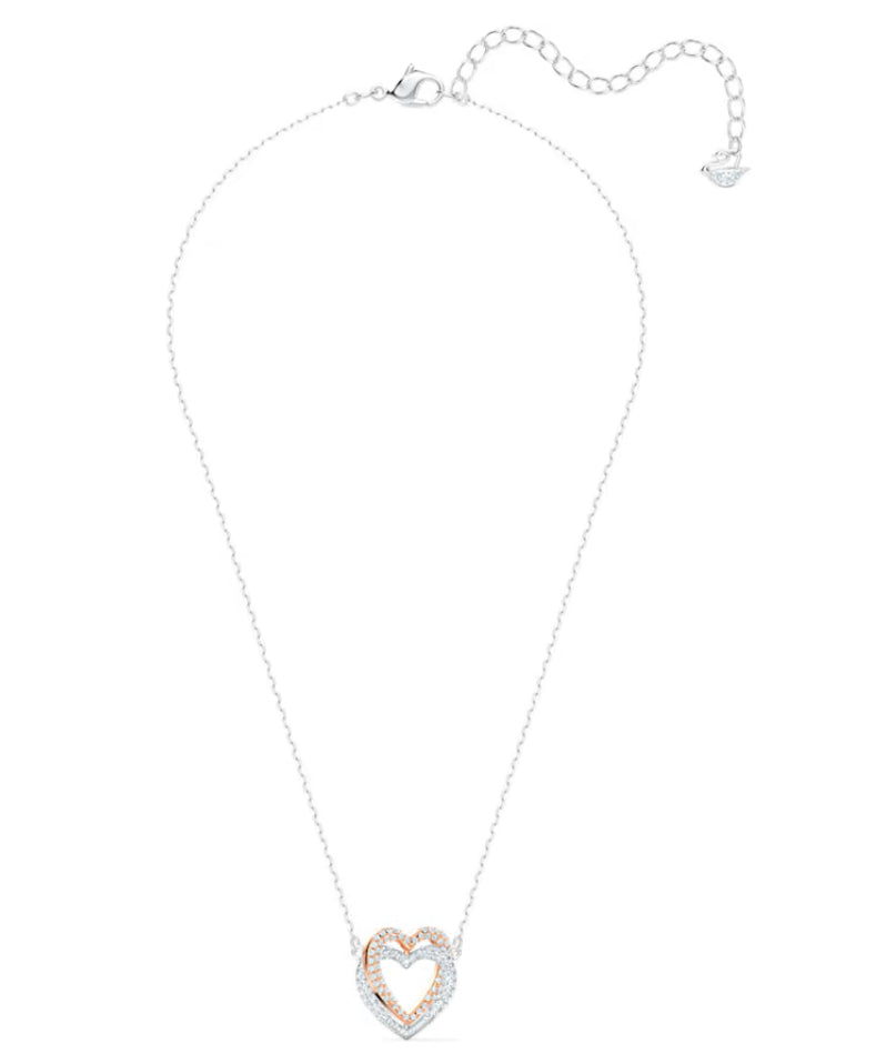 Swarovski 5518868 Collana Infinity Cuore Bianca Mix di finiture