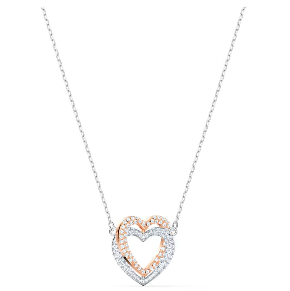 Swarovski 5518868 Collana Infinity Cuore Bianca Mix di finiture