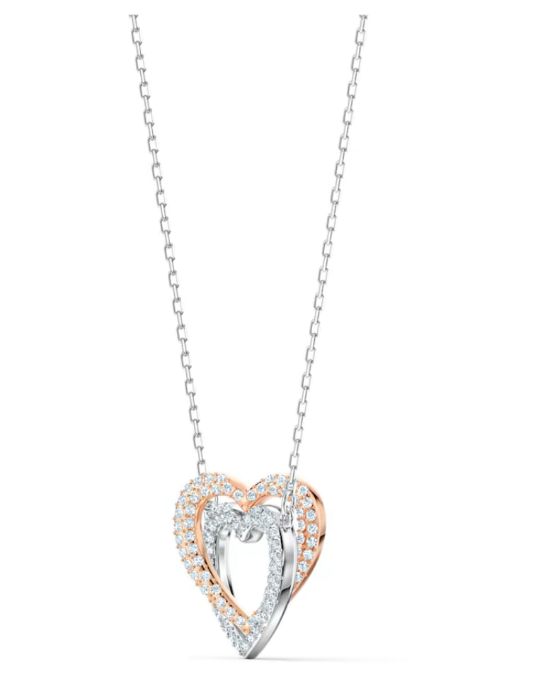Swarovski 5518868 Collana Infinity Cuore Bianca Mix di finiture