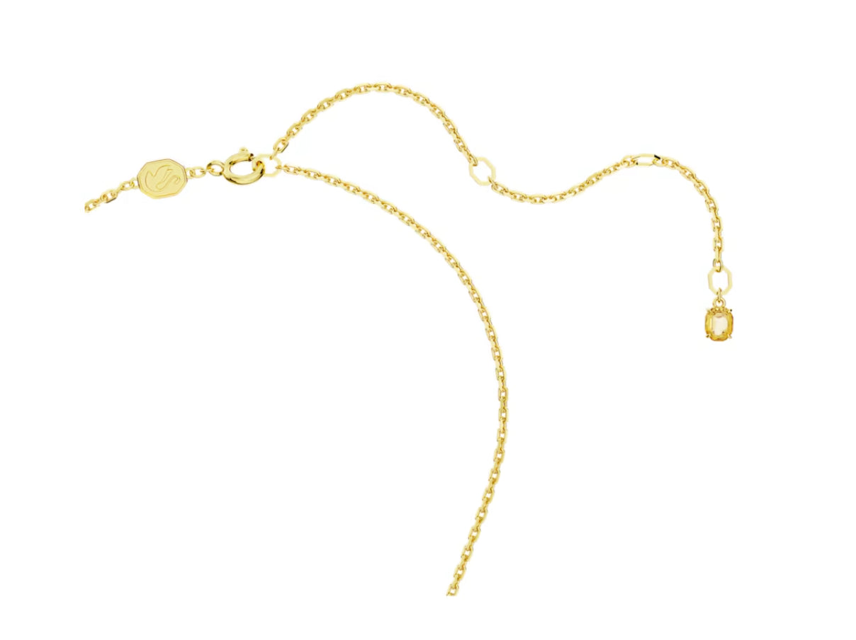 Swarovski 5650570 Collana Florere Fiore Giallo Placcato Oro