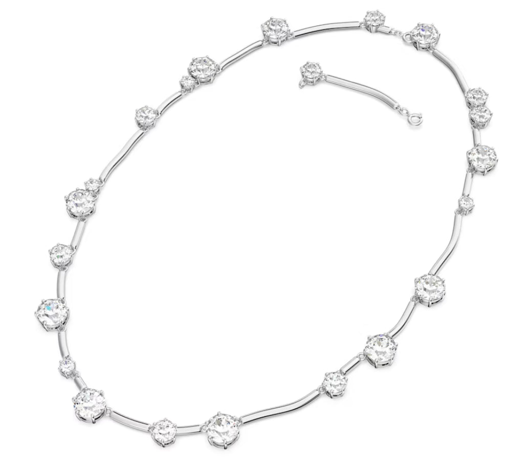 Swarovski 5638696 Collana Constella Tagli arrotondati misti Bianca Plac. Rodio