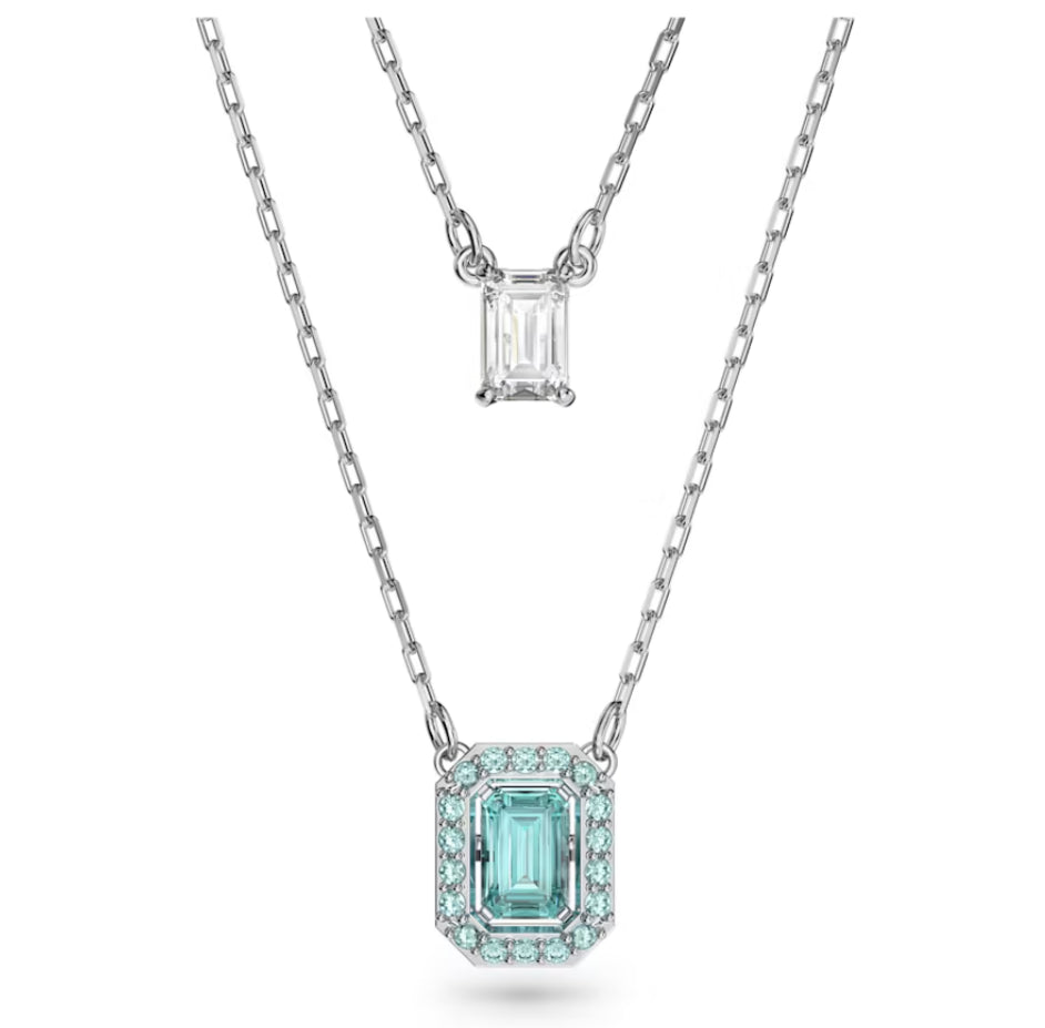 Swarovski 5640557 Collana a fili fissi Millenia Taglio ottagonale Verde P. Rodio