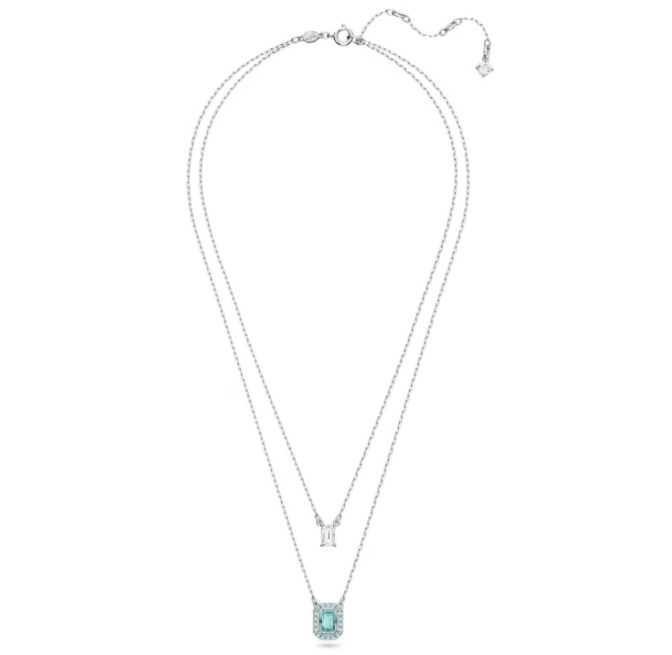Swarovski 5640557 Collana a fili fissi Millenia Taglio ottagonale Verde P. Rodio