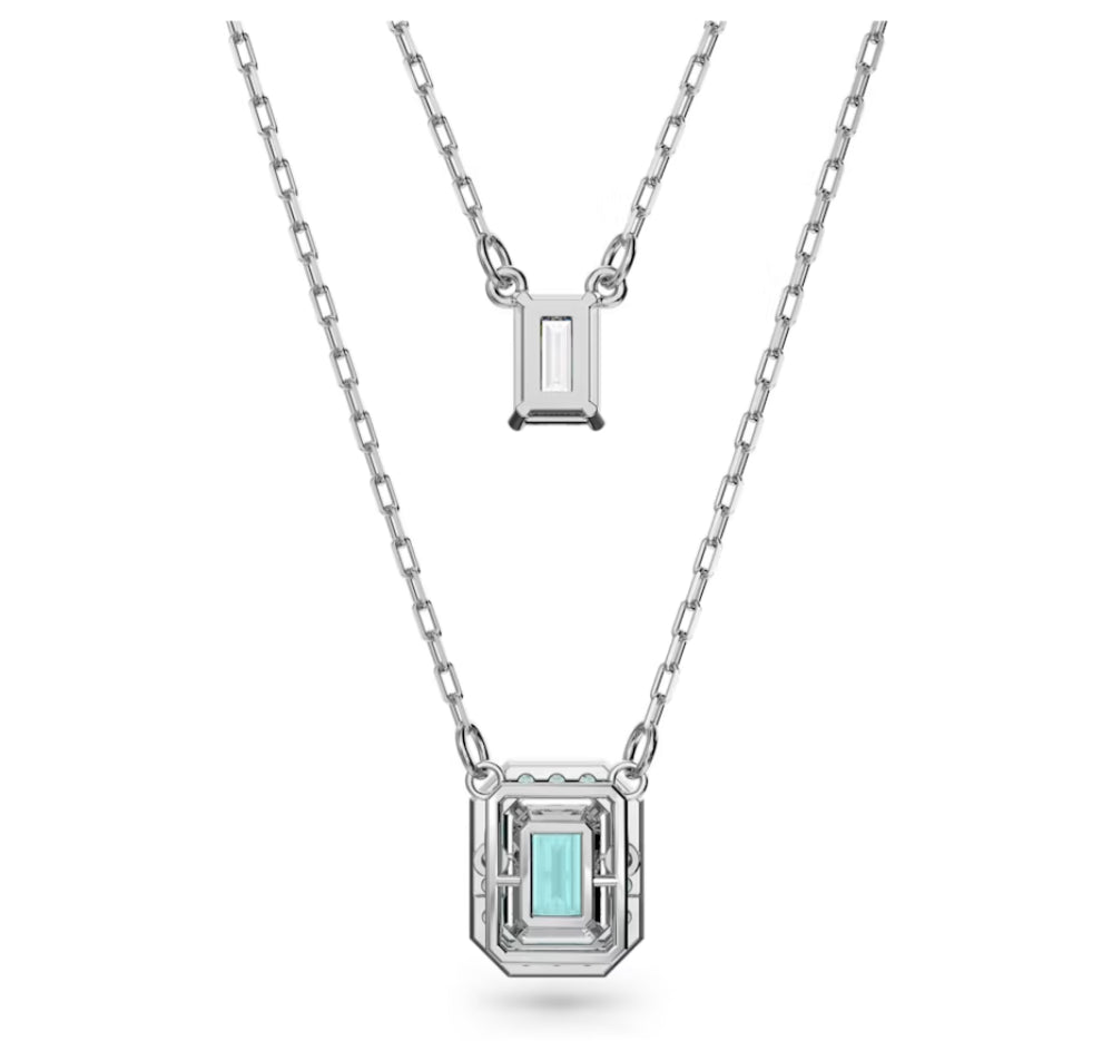 Swarovski 5640557 Collana a fili fissi Millenia Taglio ottagonale Verde P. Rodio