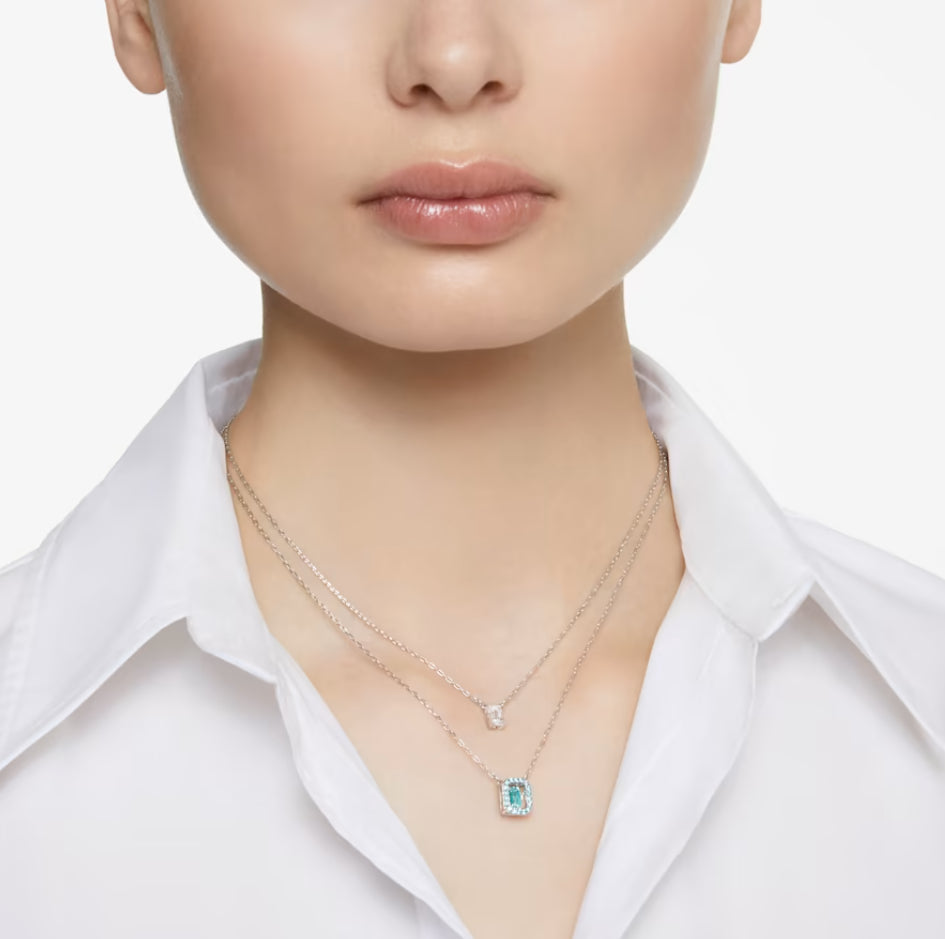 Swarovski 5640557 Collana a fili fissi Millenia Taglio ottagonale Verde P. Rodio