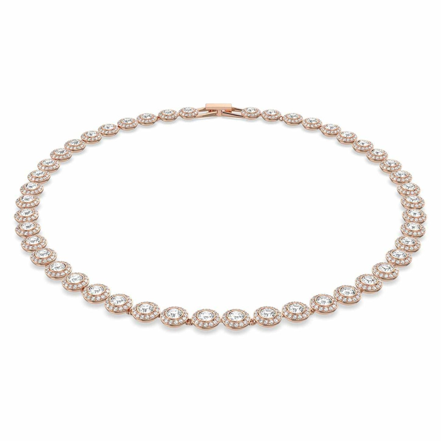 Swarovski 5367845 Collana Angelic Rotondo, Bianco, Placcato color oro Rosa