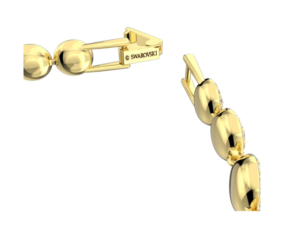 Swarovski 5505469 Braccialetto Angelic Taglio tondo Pave Medio Bianco Plac. Oro