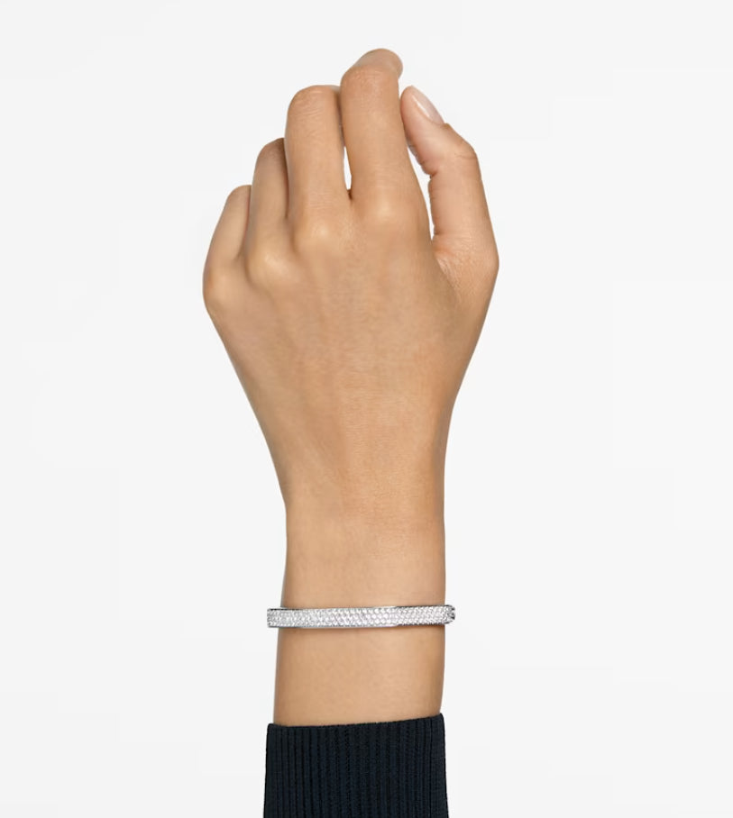 Swarovski 5655625 Bracciale rigido Dextera Forma ottagonale Bianco Plac. Rodio