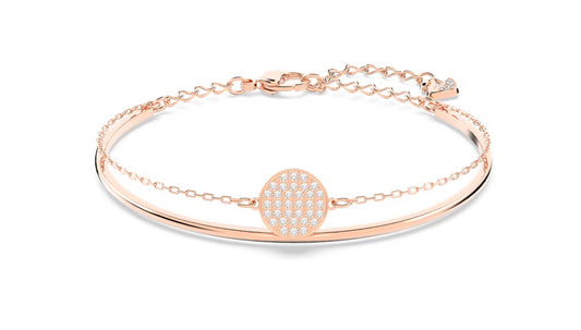 Swarovski 5274892 Bracciale rigido Ginger Bianco Placcato Oro Rosa