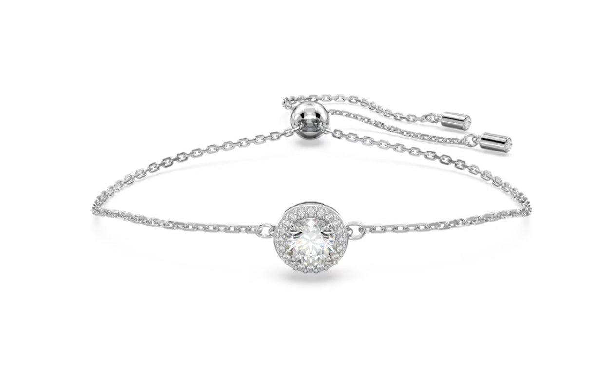 Swarovski 5636266 Braccialetto Constella Taglio tondo Bianco Placcato Rodio