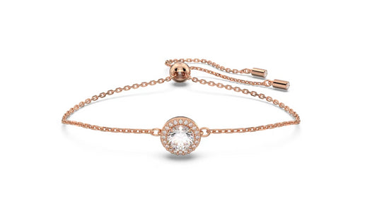 Swarovski 5636273 Braccialetto Constella Taglio tondo Bianco Placcato Oro Rosa