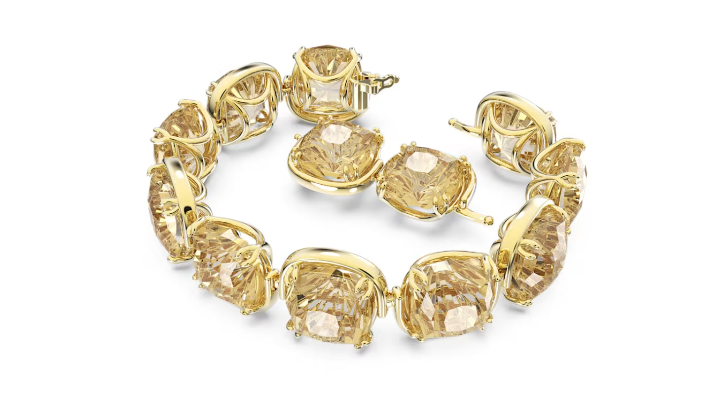 Swarovski 5642337 Braccialetto Harmonia Taglio Cushion Tono dorato Placcato Oro