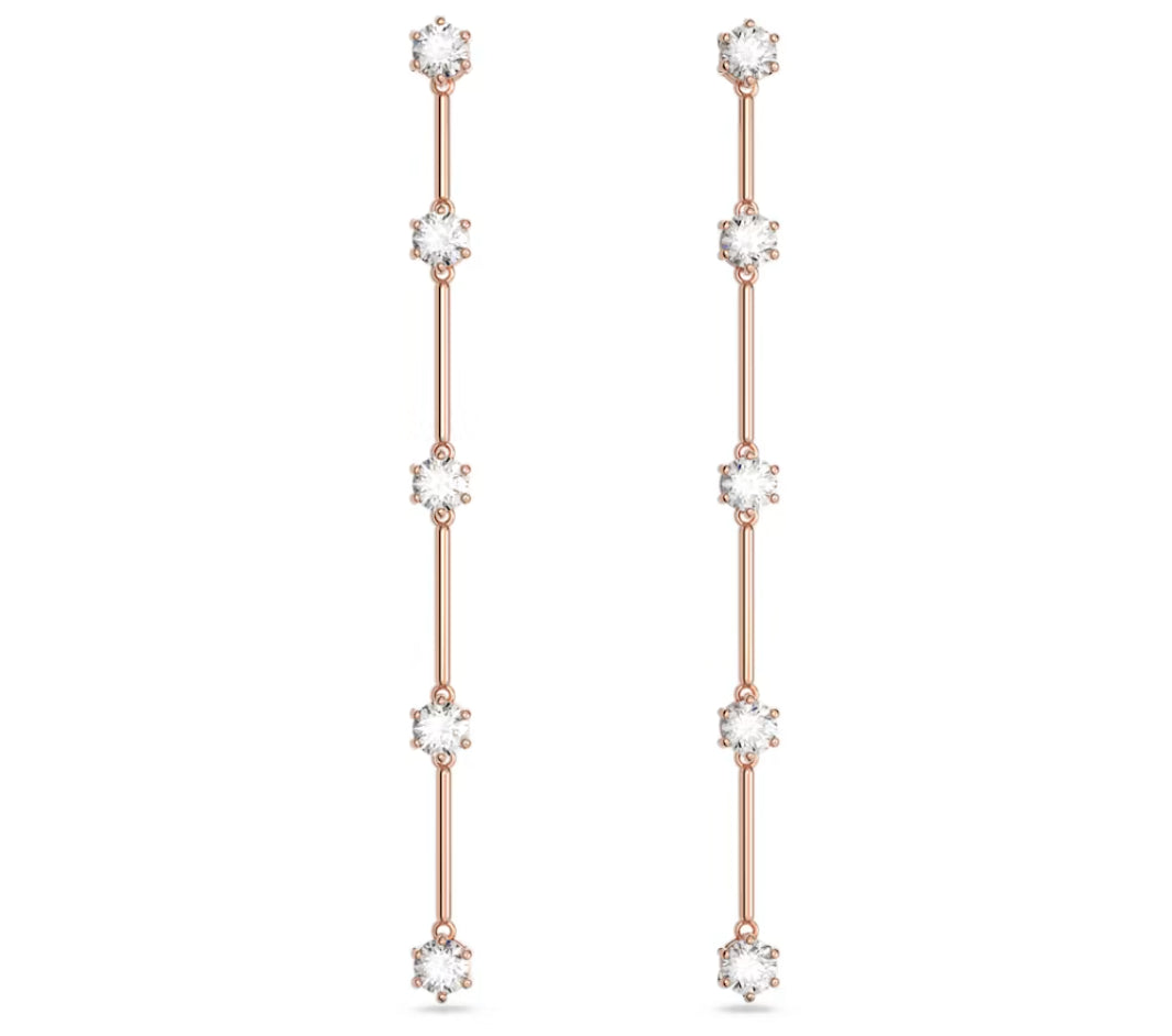 Swarovski 5661463 Orecchini pendenti Constella Taglio tondo Bianchi P. Oro Rosa