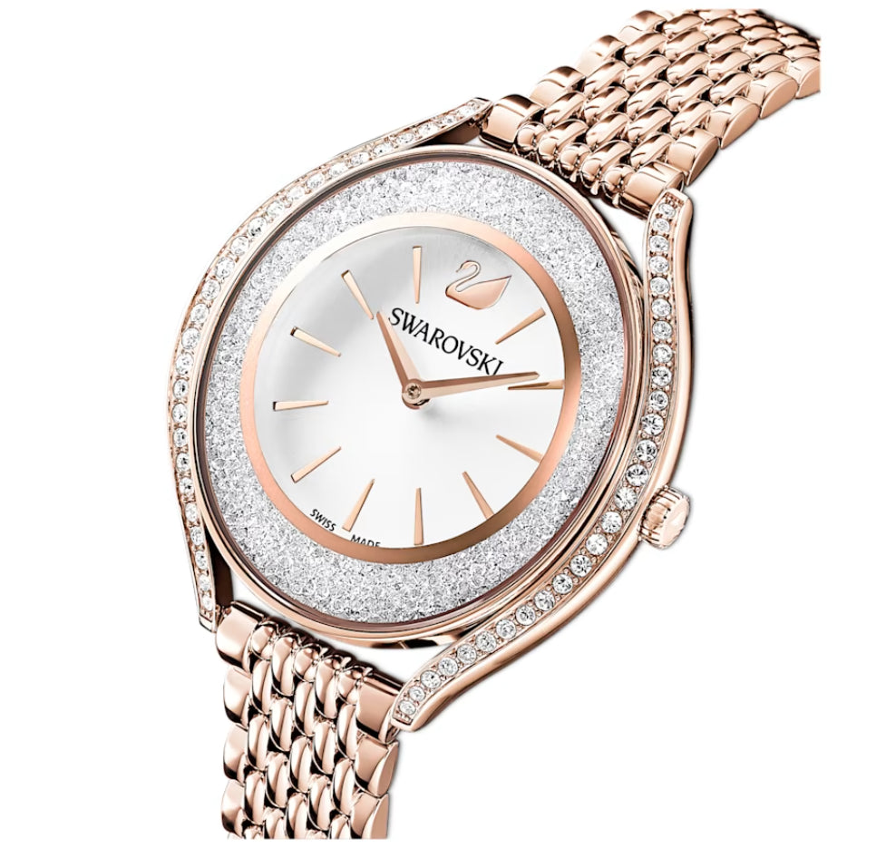Swarovski 5519459 Orologio Crystalline Aura Bracciale Metallo Oro Rosa