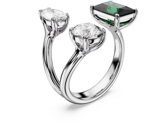 Swarovski 5676969 Anello aperto Mesmera Taglio misto Verde Placcato Argento