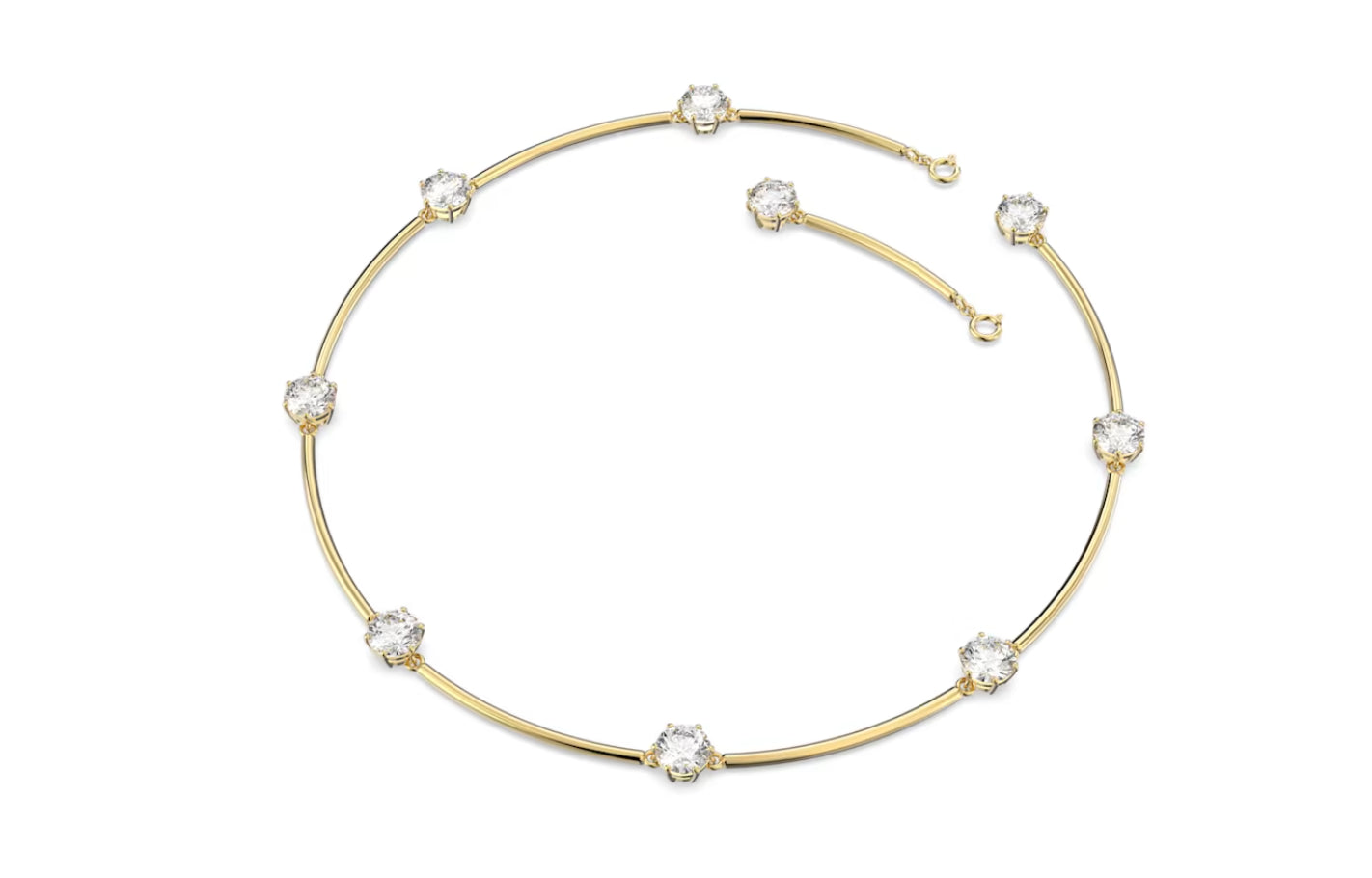 Swarovski 5622720 Girocollo Constella Taglio tondo Bianco Placcato Oro