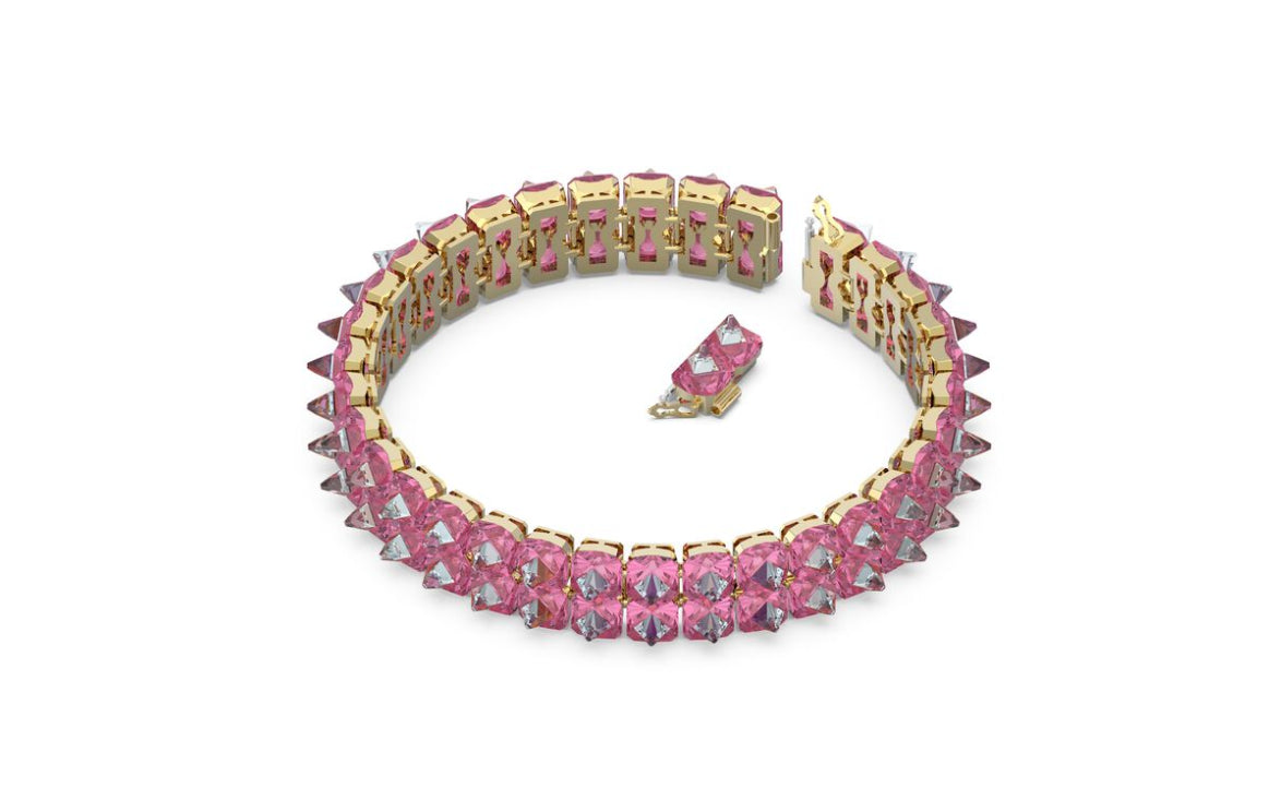 Swarovski 5600620 Girocollo cromatico Cristalli Spike Rosa Placcato Oro