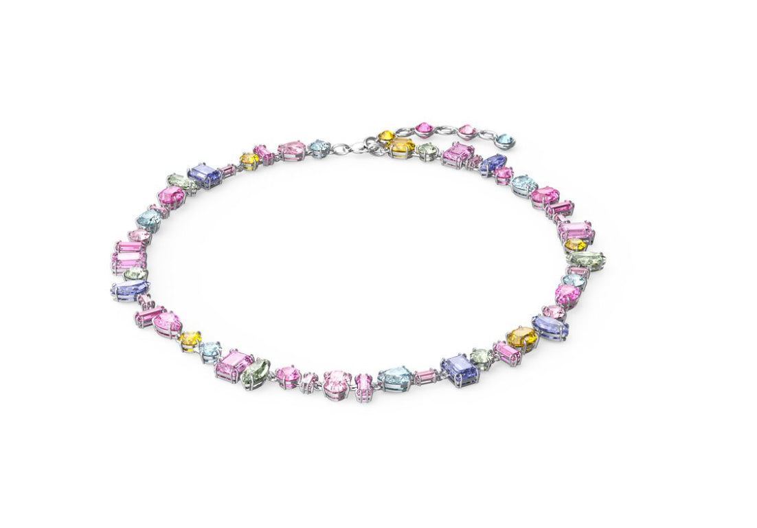 Swarovski 5613738 Collana Gemma Multicolore Placcato Rodio