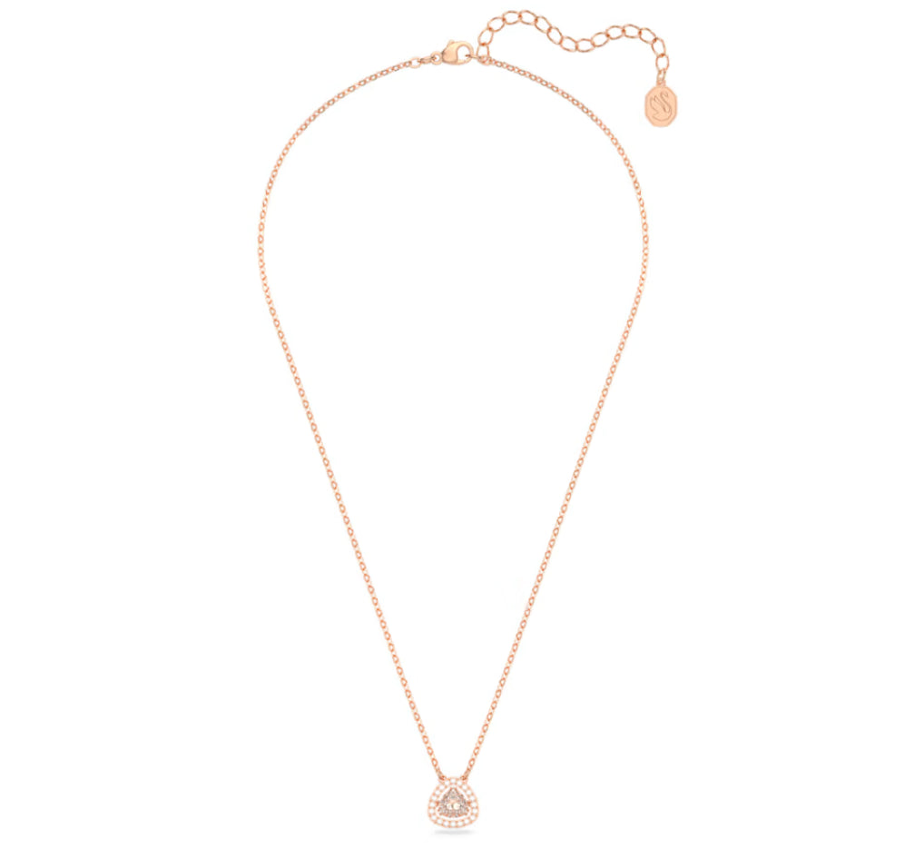 Swarovski 5640292 Collana Millenia Taglio Trilliant Bianca Placcato Oro Rosa