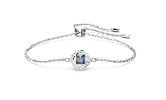 Swarovski 5662141 Braccialetto Angelic Taglio squadrato Blu Placcato Rodio