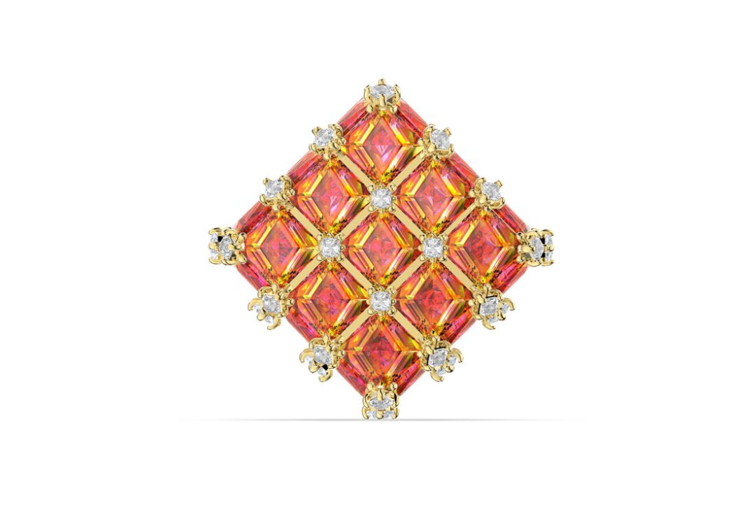 Swarovski 5599826 Orecchino a Lobo Curiosa Singolo arancione Placcato Oro