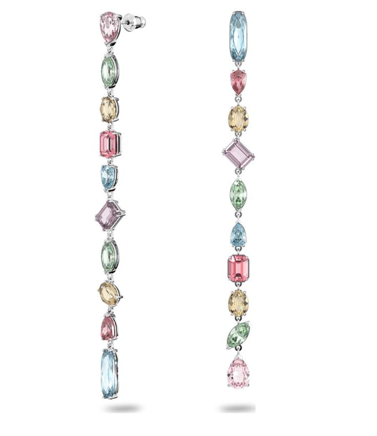 Swarovski 5600979 Orecchini pendenti Gema Extra lungo multicolore Placcato Rodio